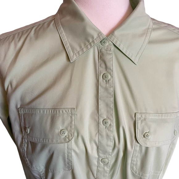 Eddie Bauer Ladies Mint Green Long Sleeves - Roll up - Size Large - Picture 3 of 13